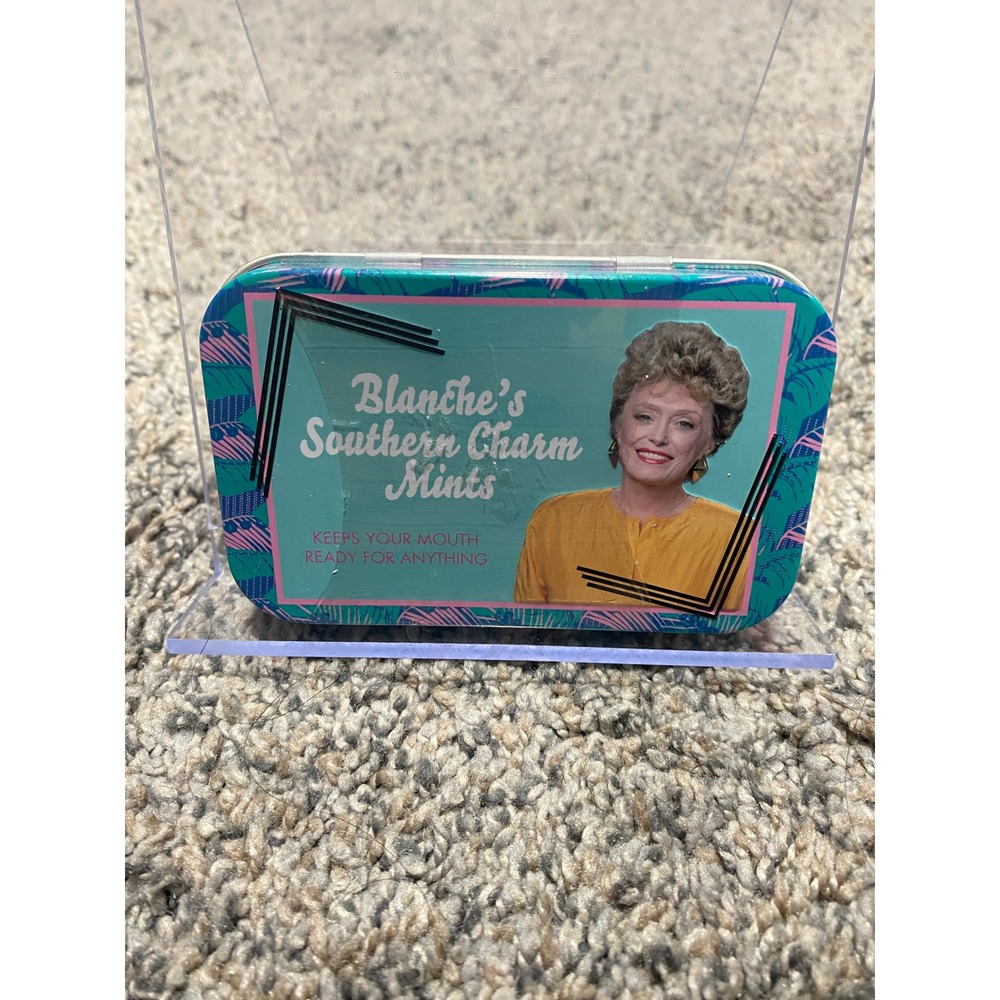 Boston America Mints Golden Girls Blanche Southern Charm Tin Teal Pink Excellent
